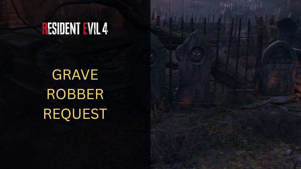 Resident Evil 4 Remake Grave Robber Request - Destroy Tombstone Emblems