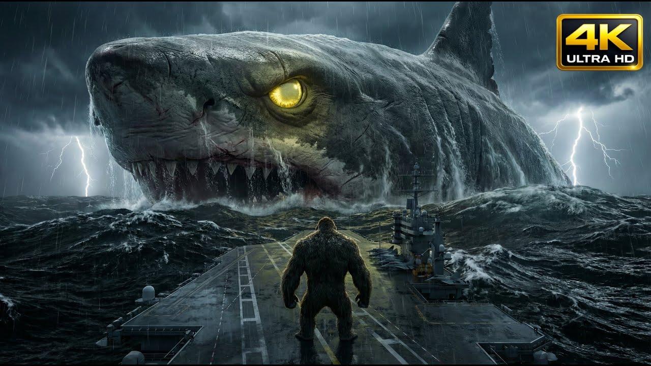 KING KONG vs GIGANTIC MEGALODON: Epic Deep Sea Battle! (AI Cinematic 4K)