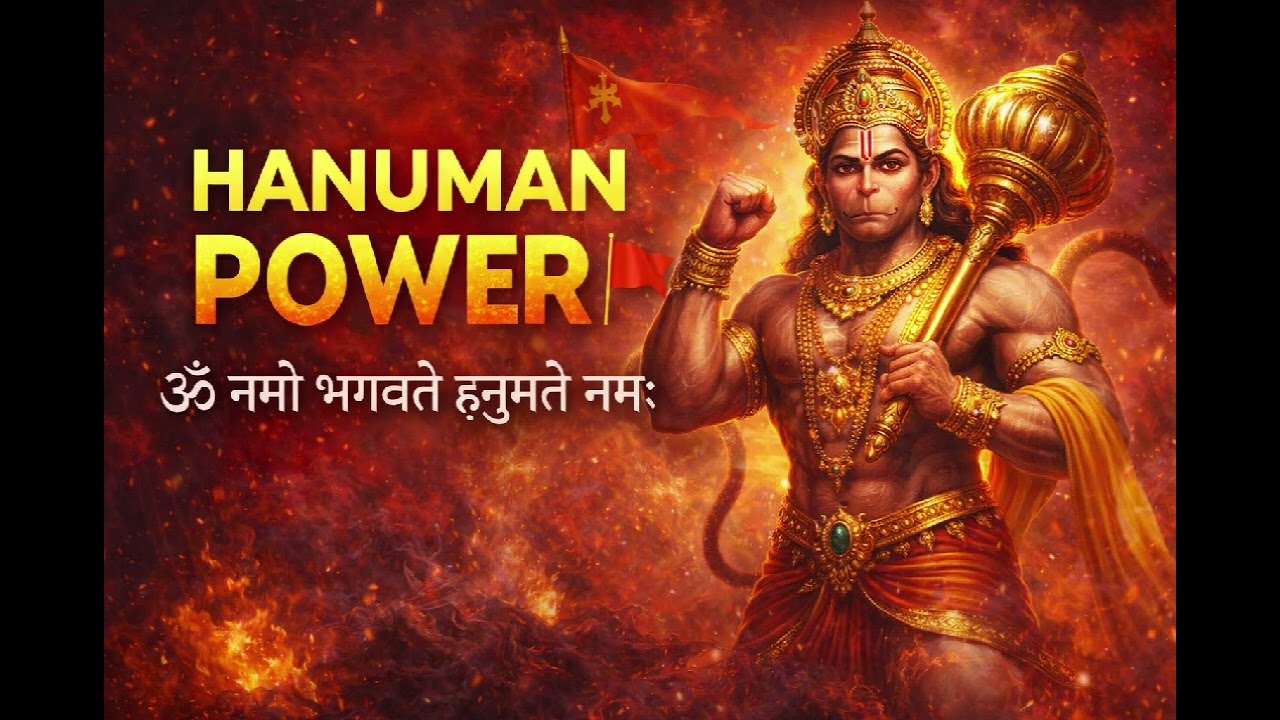 🥶Hanuman Mantra for Strength & Protection | ॐ नमो भगवते हनुमते नमः 108 Time 💓