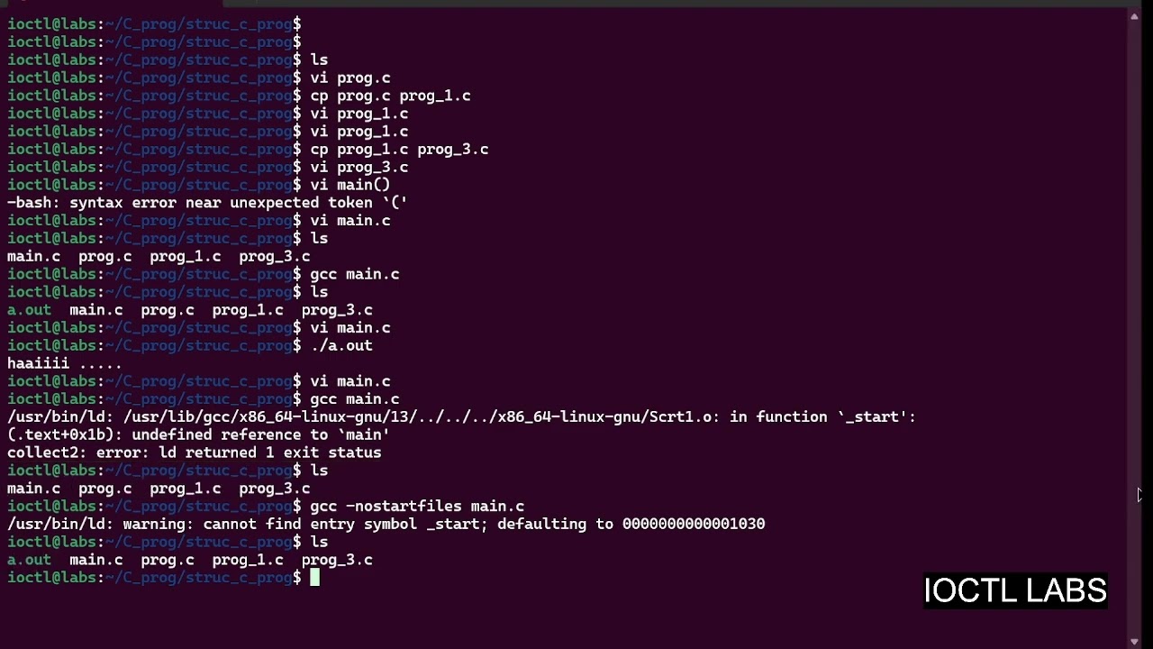 compile the C code without main | 04 | C | linux |#c #linux