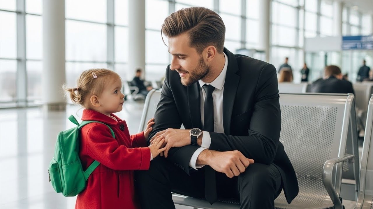 El millonario esperaba solo en el aeropuerto… hasta que una niña le hizo una pregunta inesperada