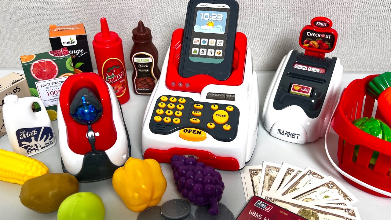 [💰toy asmr💰] Automatic Cash Register PlaySet ASMR Satisfying with Unboxing No Talking | Review Toys