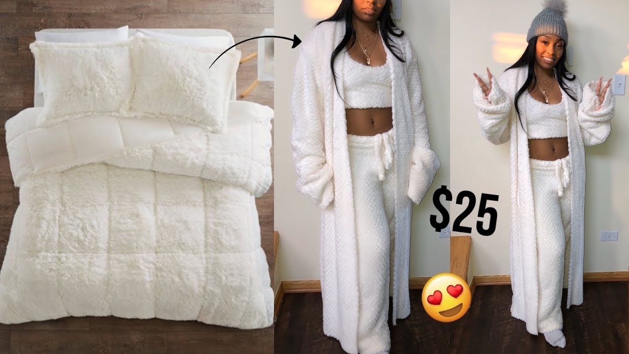 $25 COMFORTER TO FUZZY 3 PIECE SET | THRIFTED TRANSFORMATION VIDEO