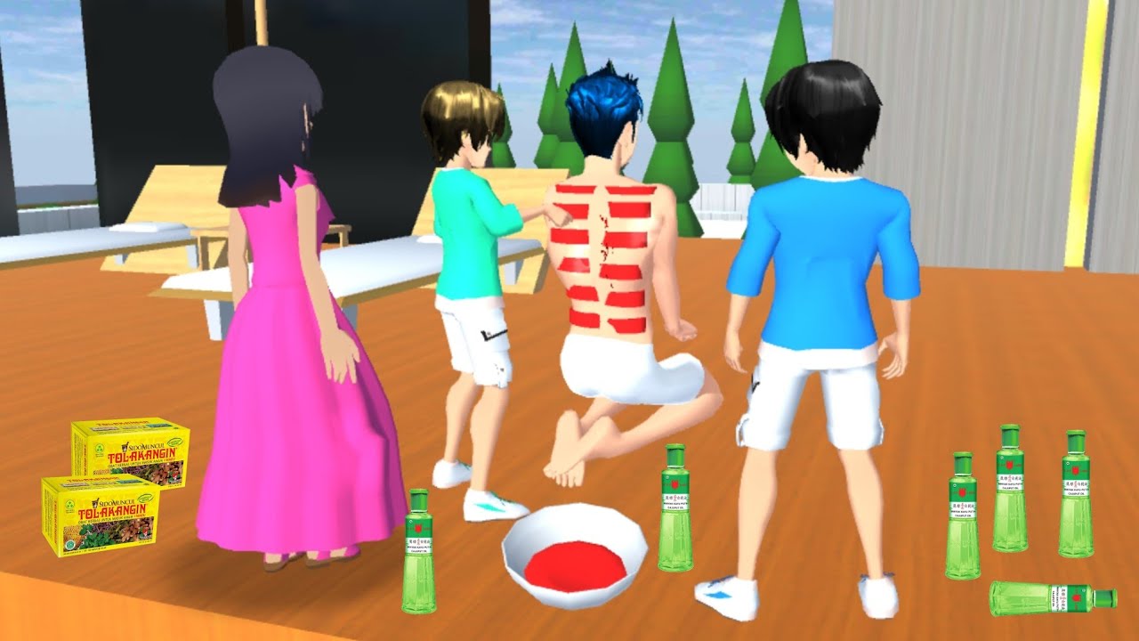 PAPA MUNTAH MUNTAH MASUK ANGIN || Drama Sakura School Simulator