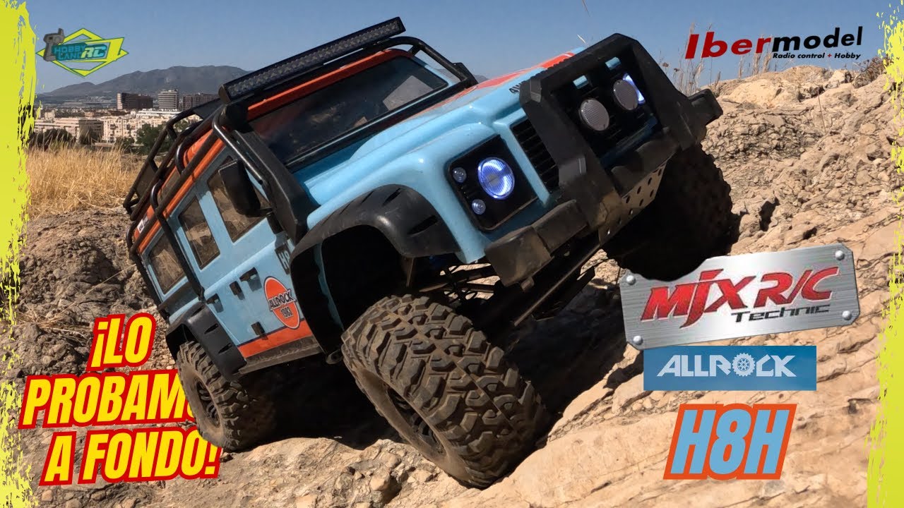 🔰TEST🔰 ⚡Land Rover Defender⚡ 💥Super CRAWLER💥 escala 1/8 MJX ALL ROCK brushless H8H Unboxing & Review