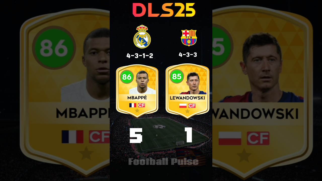 DLS 25 | 🇪🇸 Real Madrid VS Barcelona 🇪🇸 #dls25 #dreamleaguesoccer #soccer #football