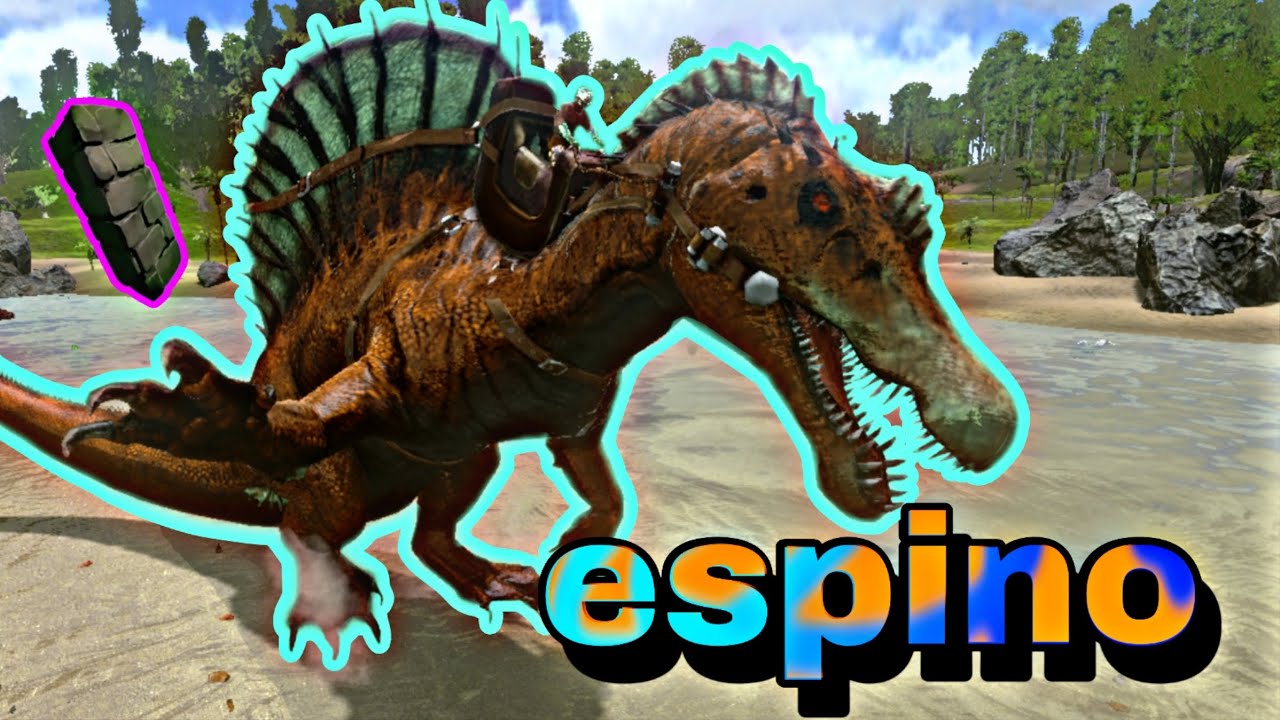 espinosaurio doma datos 3 formas de tamearlo y ¿1 nueva trampa? ark mobile
