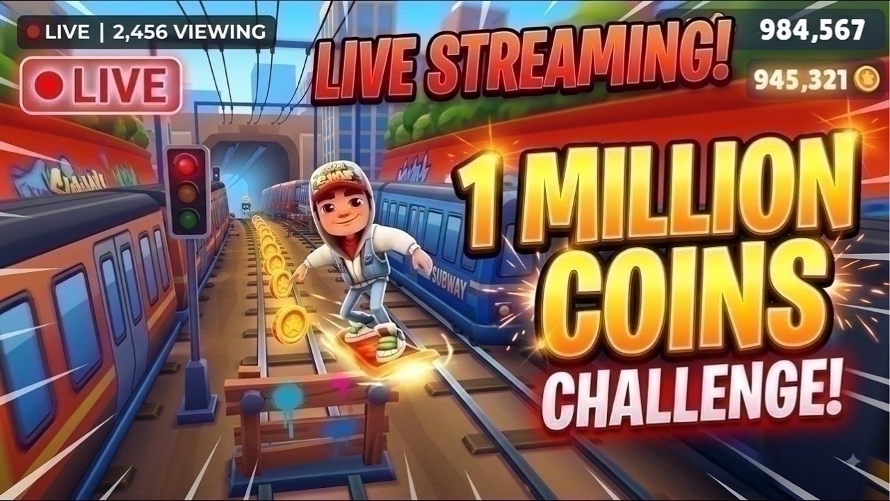 😱 1 MILLION COINS Challenge! 🏃💨Subway Surfers Live