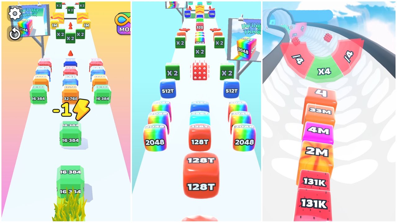 Jelly Run 2048 vs Jelly Tube Run 2048 | Ultimate Merge Race | 32B vs 512f vs Big4