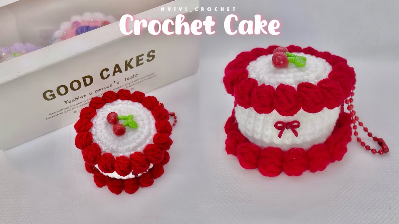 How To Crochet Mini Cake | Simple and Cute Crochet Cake💖