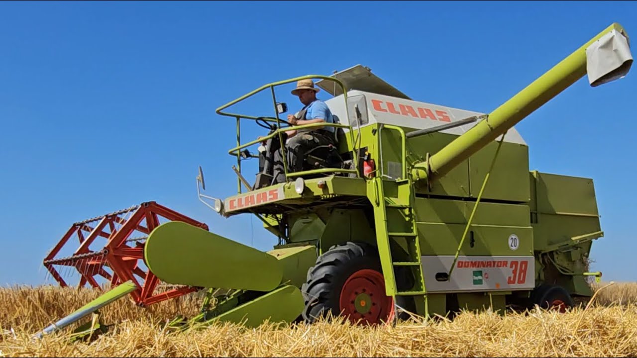 Top Praxistest von Claas Dominator 38 Mähdrescher mit 1a Dreschqualität, bei der Gerstenernte 2023!