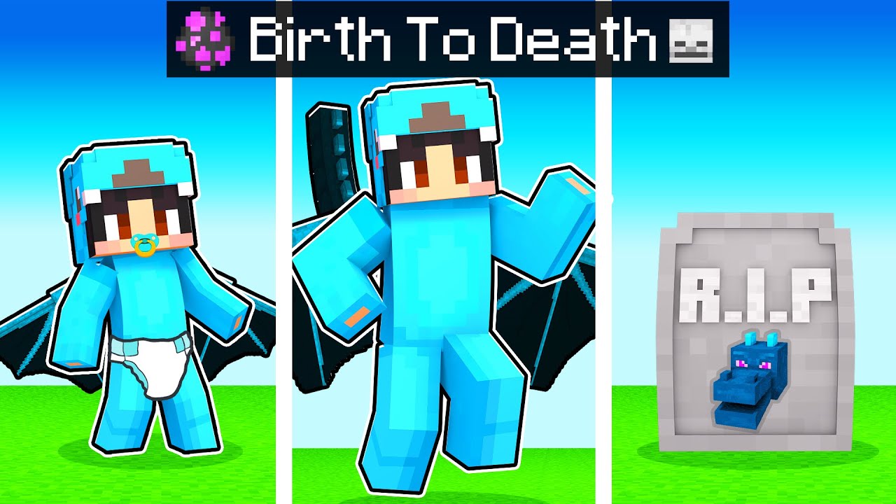 The BIRTH To DEATH of a Dragon In Minecraft!