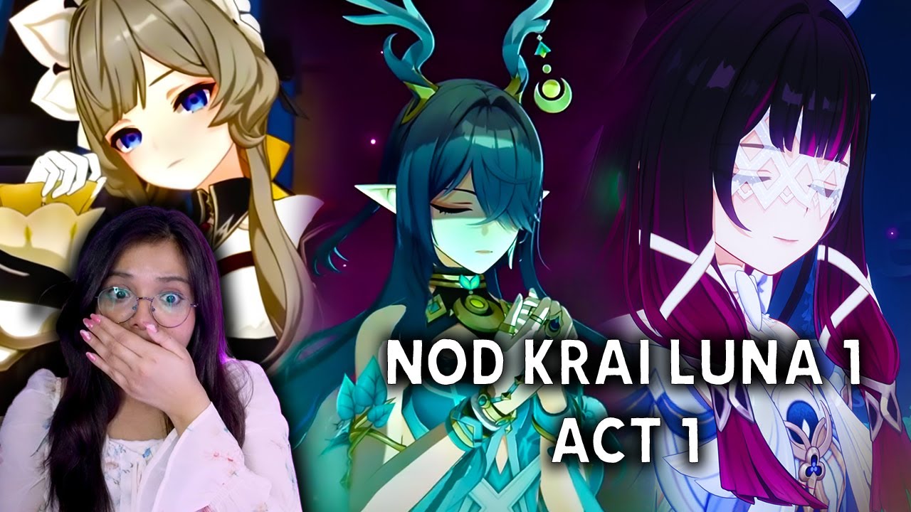 FINALLY meeting Columbina -  Nod Krai Act 1 Archon Quest Luna 1 FULL REACTION | Genshin Impact