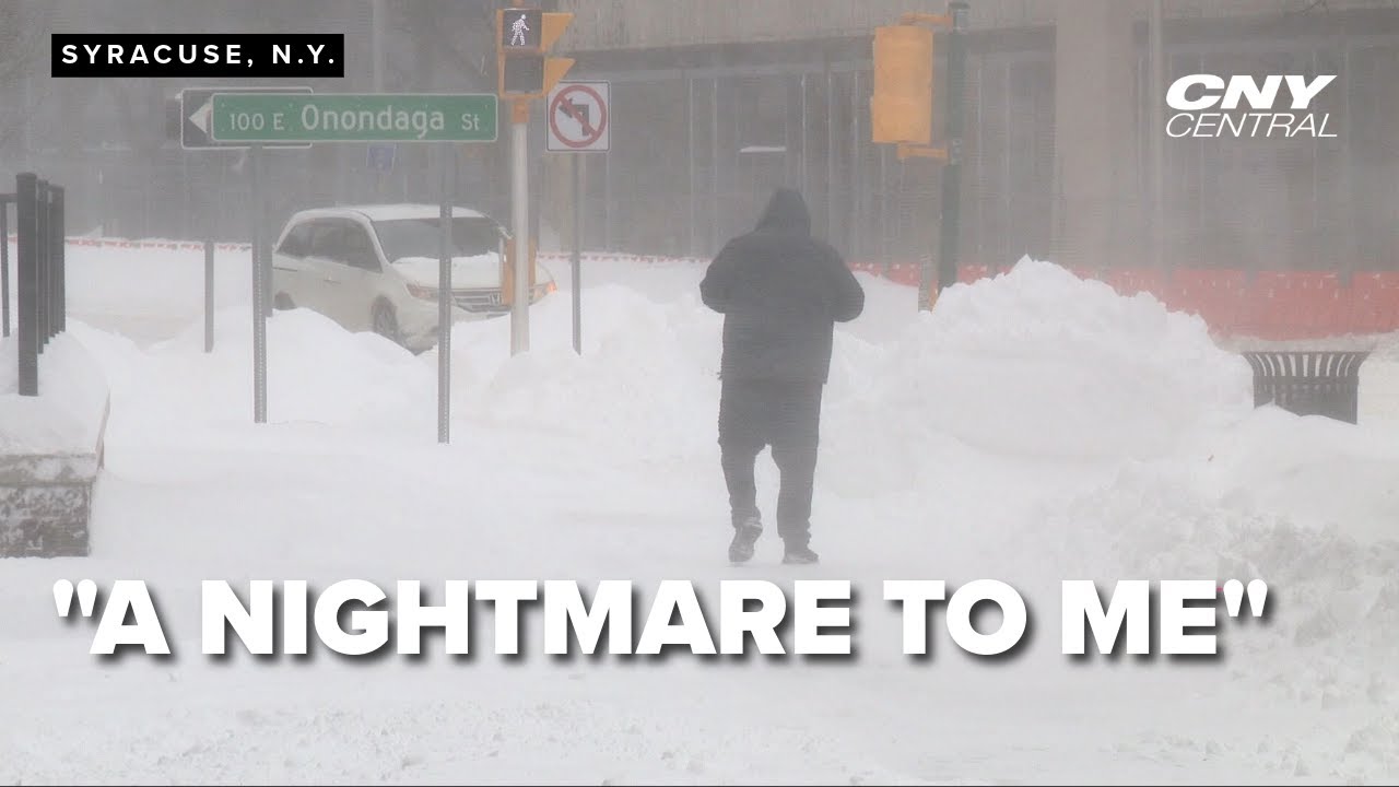 Syracuse residents share their thoughts on the snow; one called it a 'nightmare'