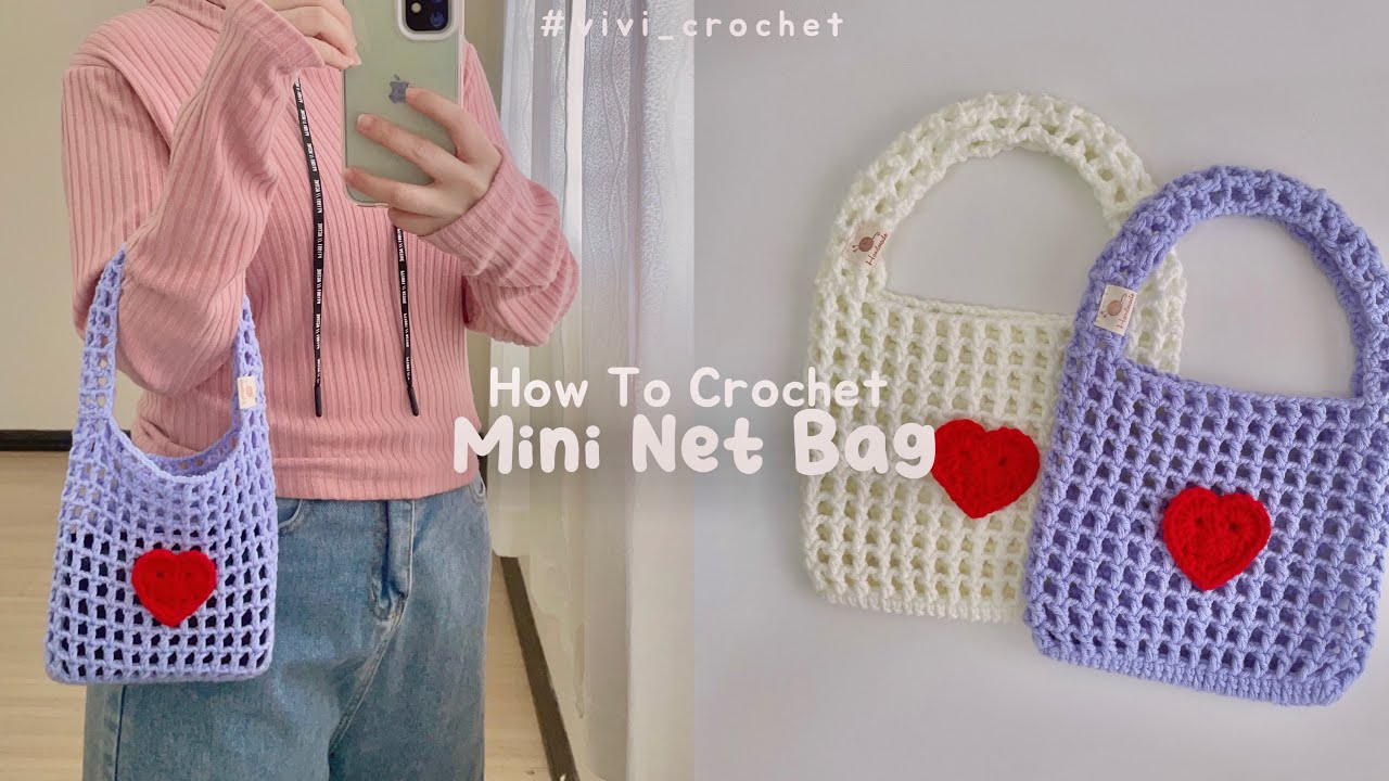 &hearts;️ How To Crochet Mini Net Bag | Simple and Easy &hearts;️
