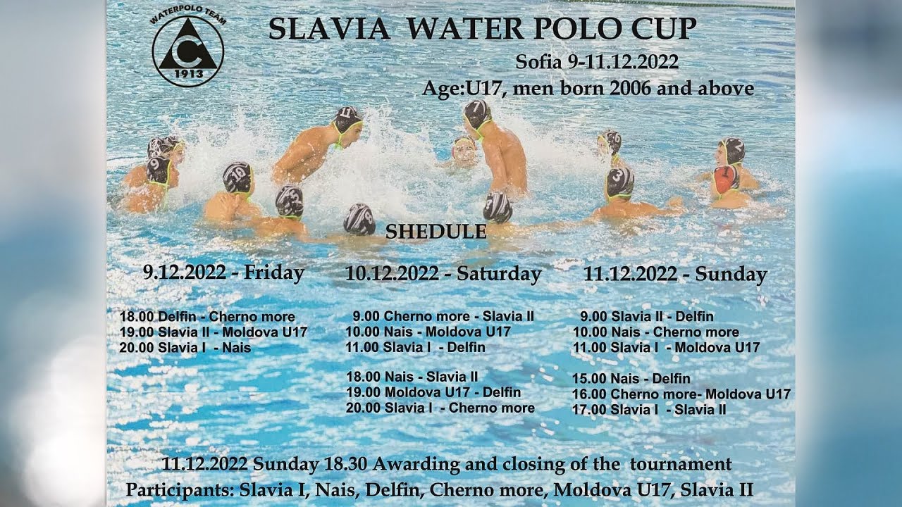SLAVIA WATER POLO CUP - U17 - LIVE Sofia 11.12.2022 , Sunday