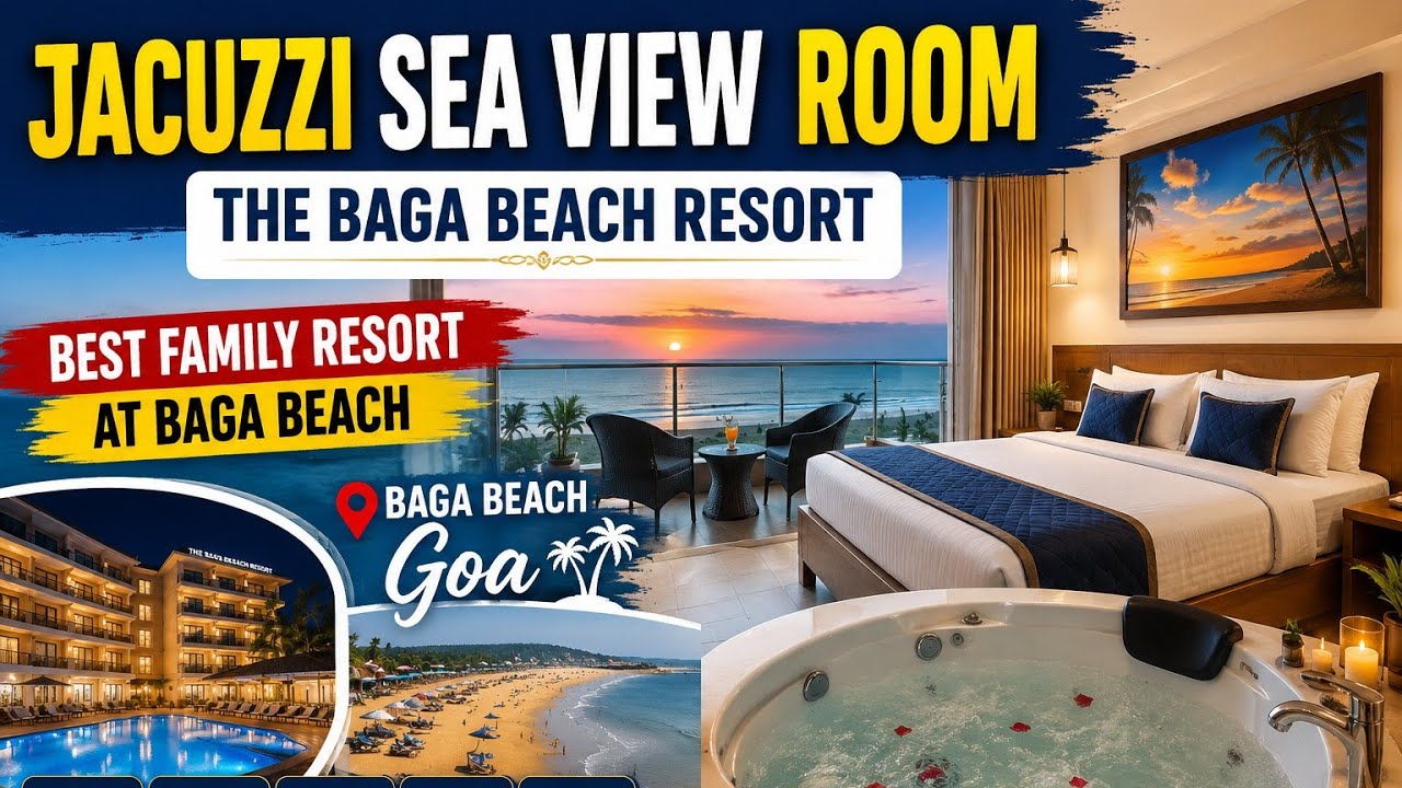 Baga beach resort 🚣complete info about resort ⛵ #bagabeachresort #bagabeach #viral #roomtour #travel