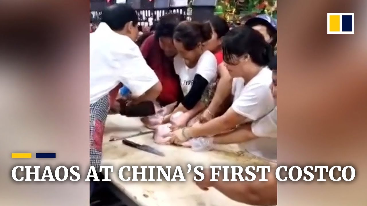 China's first Costco opens to scenes of chaos