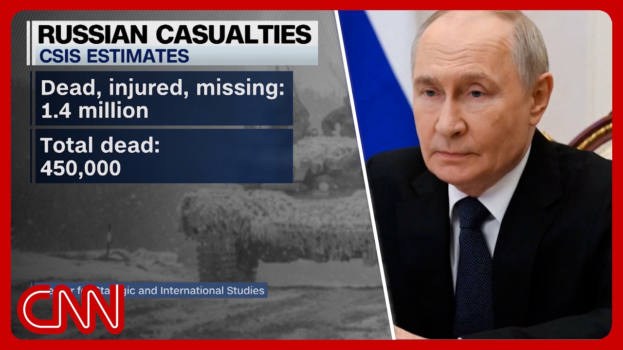 1.4M casualties: Russia is 'losing at historical numbers'
