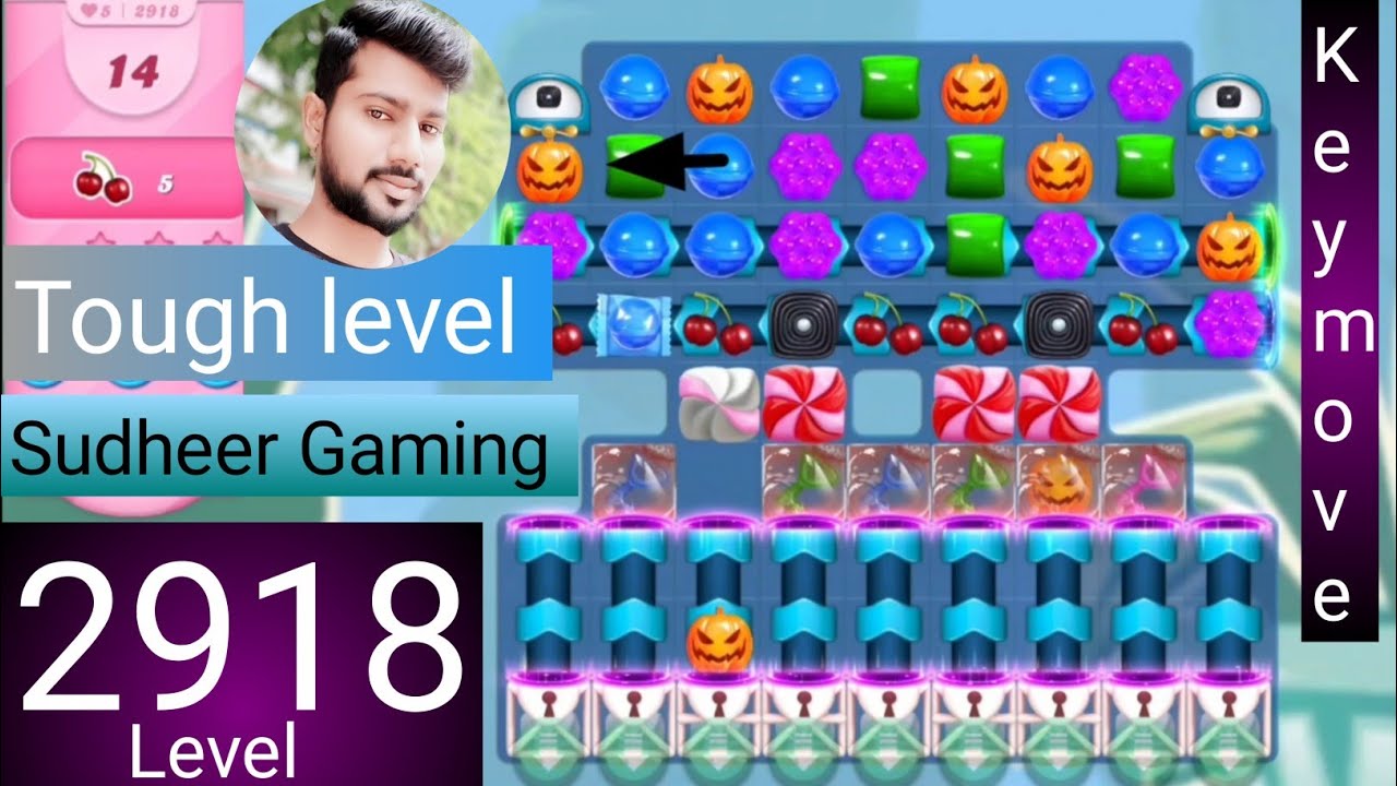 Candy crush saga level 2918 । Tough level । No boosters । Candy crush saga 2918 । Sudheer Gaming