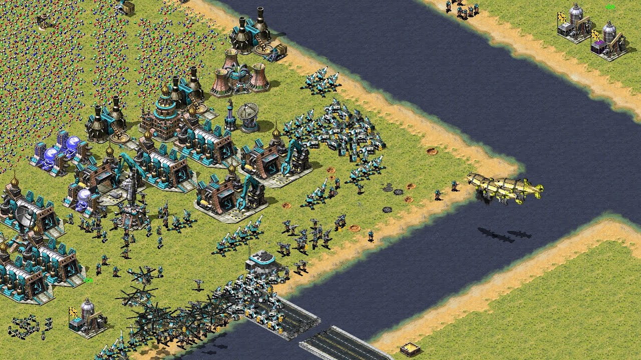 Red Alert 2: Месть Юрия — режим Extreme AI Hard 1vs7 — Ladder — карта Middle Island — Ra2 Command...