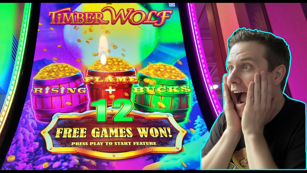 🚨🚨MASSIVE WIN!!!!! *Triple Pop* on Timber Wolf Mega Power @DelawareParkCasino #slot #casino