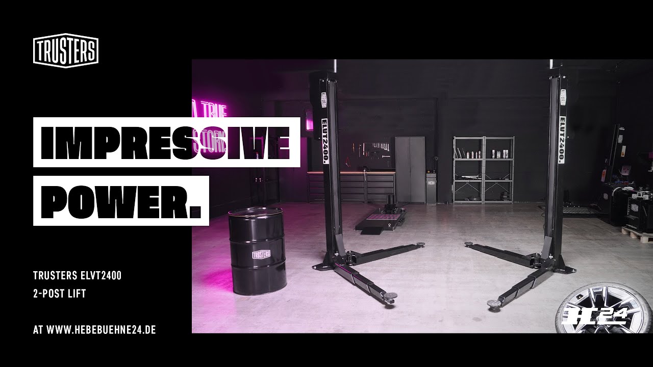 TRUSTERS ELVT2400 | 2-Post-Lift with 4t Capacity | Made in Germany