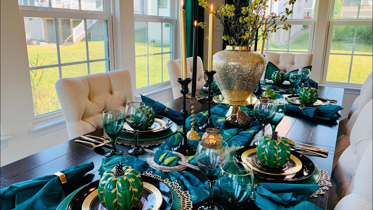 NEW* OVER THE TOP GLAM FALL TABLESCAPE IDEAS | GLAMOUR ELLEN | #HOMEDECOR #GLAM