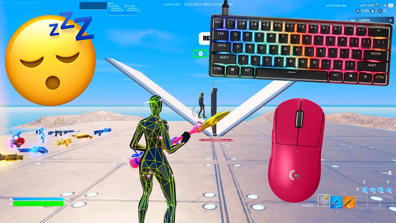 Fastest Mechanical Keyboard for Fortnite | Apex Pro Mini 360FPS Gameplay