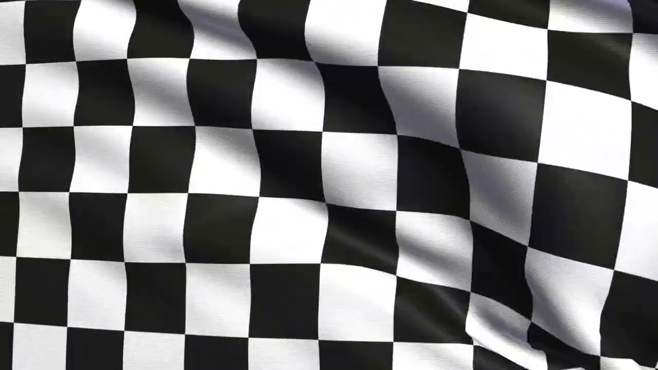 🏁 Formule 1 Checkered Racing F1 Flag Animation | Full HD | 10 Hours
