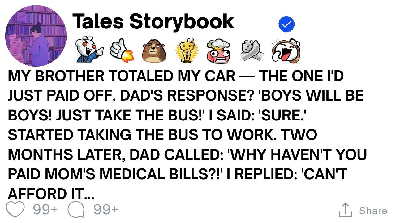 [ Full Story ]My Brother Totaled My Car — The One I'd JUST Paid Off. Dad's Response? 'Boys....