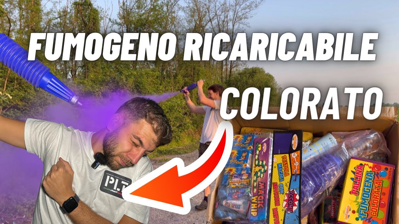 UNBOXING e SPARO di un CARICO di BOTTI HOLI COLOURS: Coloriamo Nico con un FUMOGENO RICARICABILE