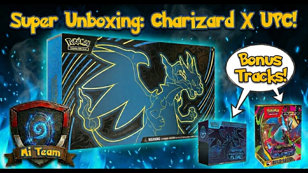 Pokemon TCG: Unboxing Charizard X UPC + Bonus Track