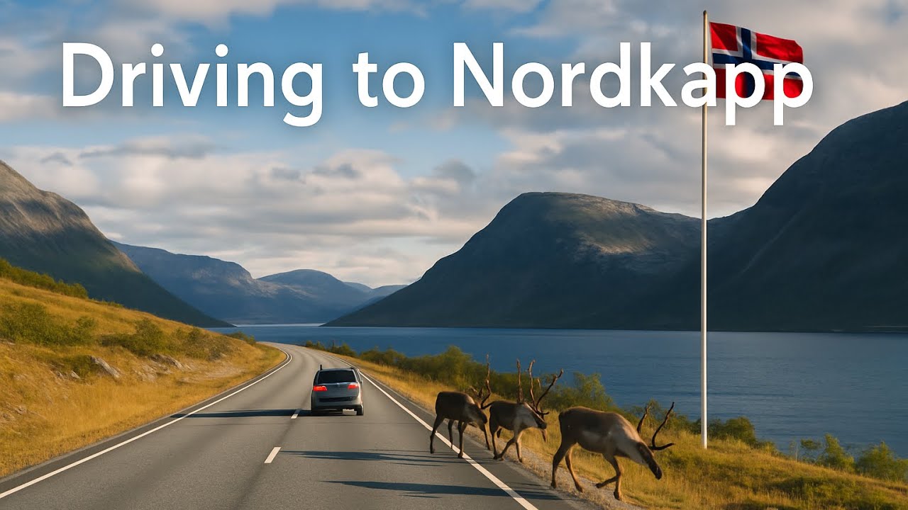 Driving to Nordkapp 8K, from Lakselv to Valan, 169 km of northern landscapes