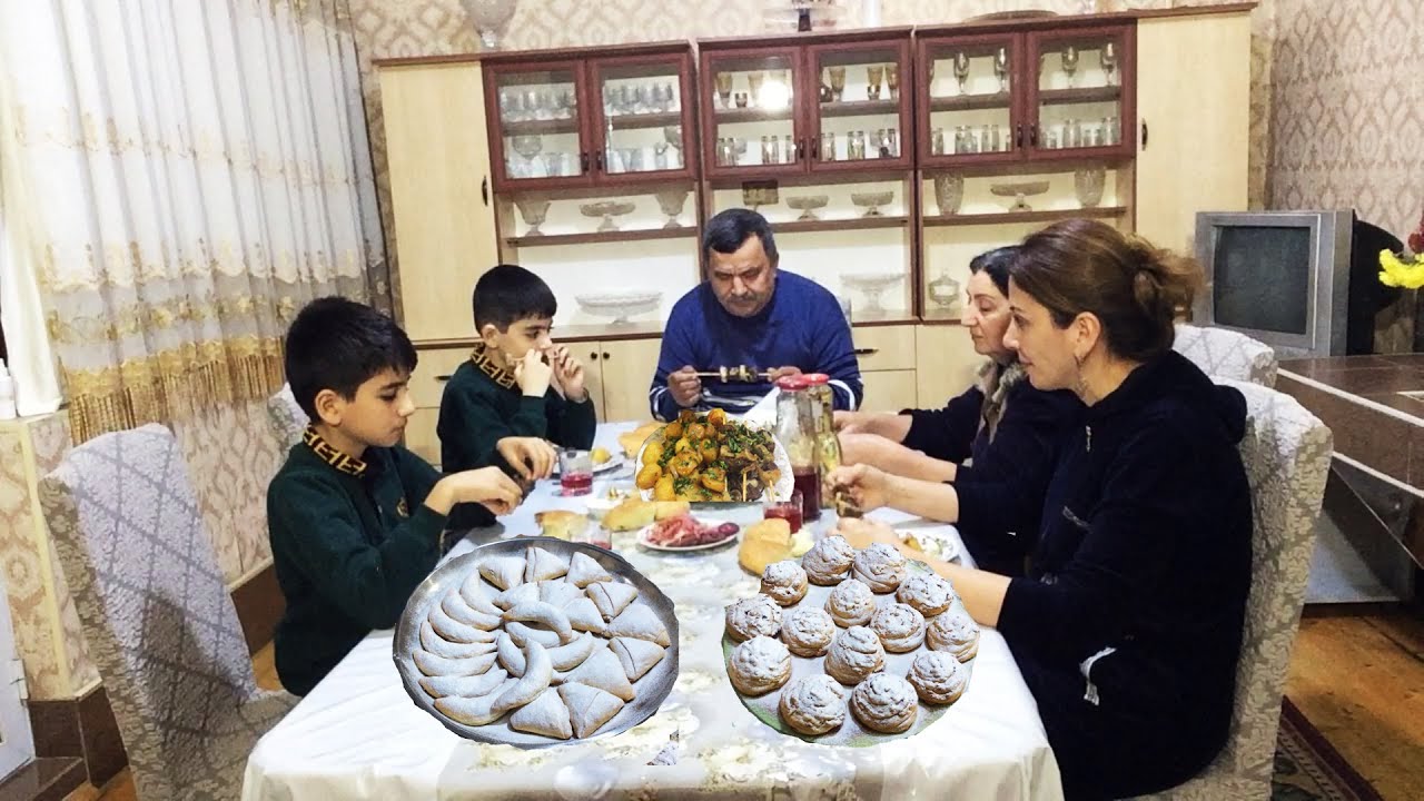 Ненасытный котельный кебаб из трех форм из теста / из одного теста