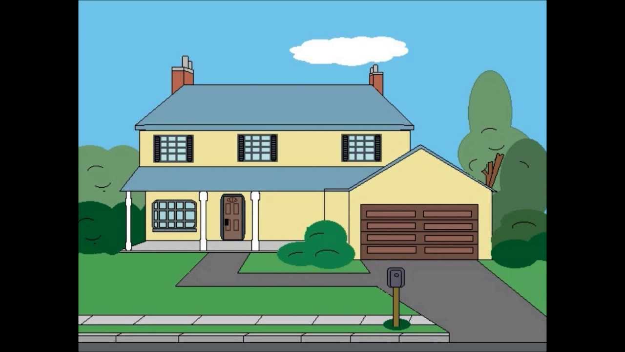 Drawing American Dad House - Stop Motion Animation