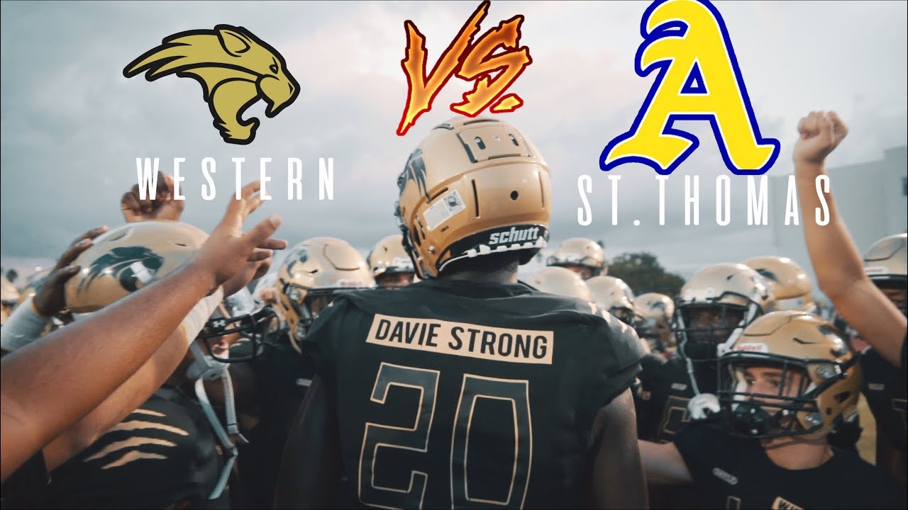 BIGGEST GAME OF THE SEASON!! || Western VS St.Thomas Aquinas|| High school football