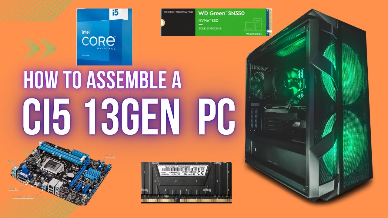 Assembling i5 13th Gen PC | ASUS Motherboard | WD NVMe | 8GB RAM | Full Build #CI513GenAssembling