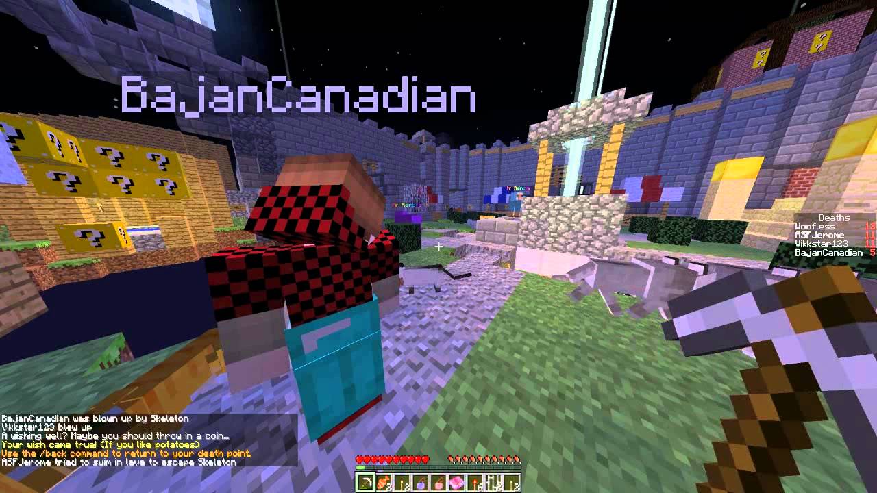 Minecraft Lucky Block Mod Castle PVP с JeromeASF и друзьями!