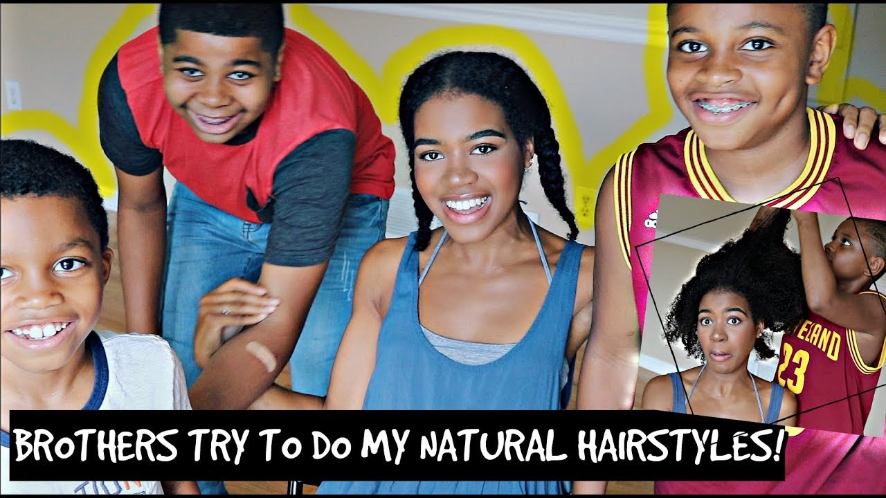 Brothers Do Sister Natural Curly Hair (Funny)