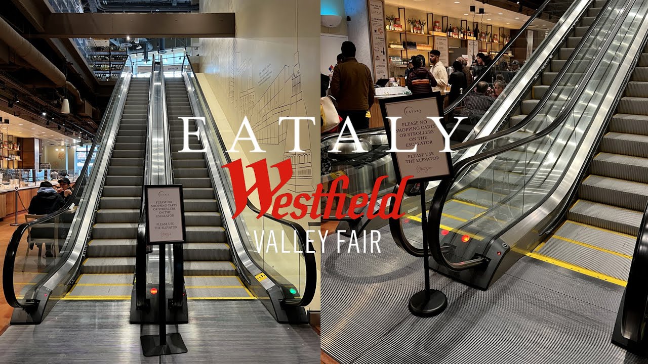 Schindler Medium-File Escalators - Eataly, Westfield Valley Fair - San Jose, CA