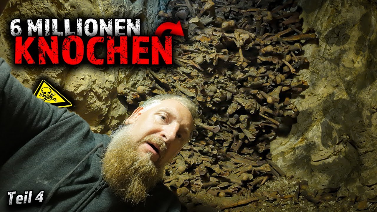 KNOCHEN von 6 MILLIONEN MENSCHEN  im BRUNNENSCHACHT! ☠️☠️ 48H KATAKOMBEN von PARIS - TEIL 4/5
