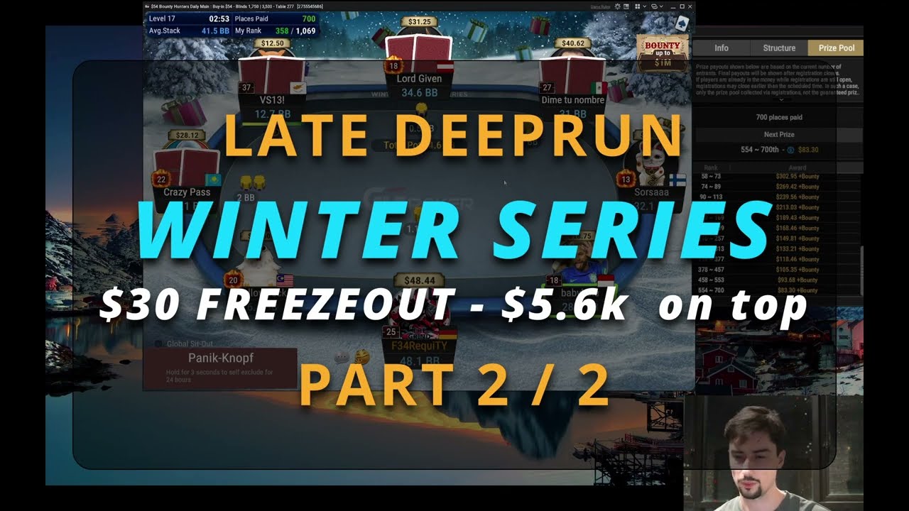 GG WINTER SERIES Tournaments on GGPoker: $5000 for 1st - FINAL TABLE BUBBLE | Part 2/2