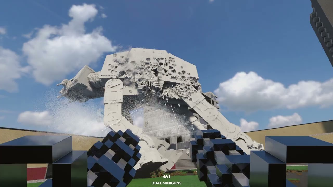 Dual Mini Gun vs AT-AT in TEARDOWN