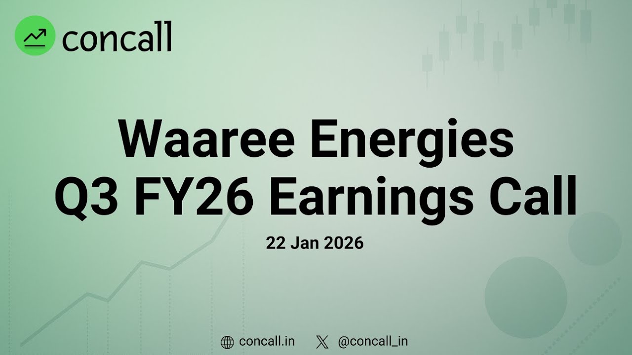 Waaree Energies Q3 FY26 Earnings Conference Call | Concall.in