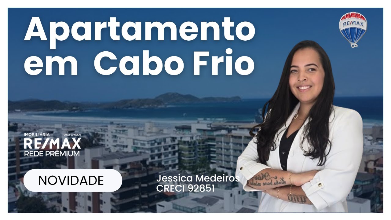 À venda: Apartamento mobiliado próximo à Praia do Forte – Cabo Frio – R$ 890.000