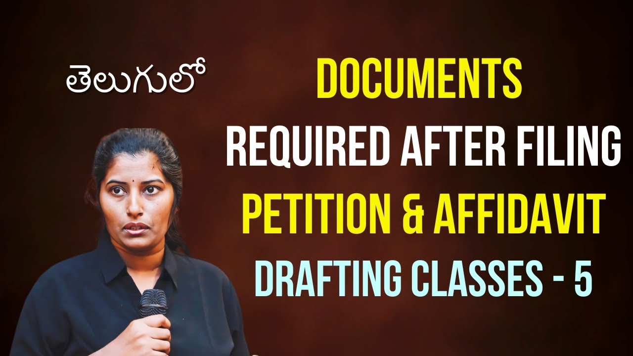 Documents Required After Filing Petition | Petition Support Files | Drafting Classes &ndash; Ep 5