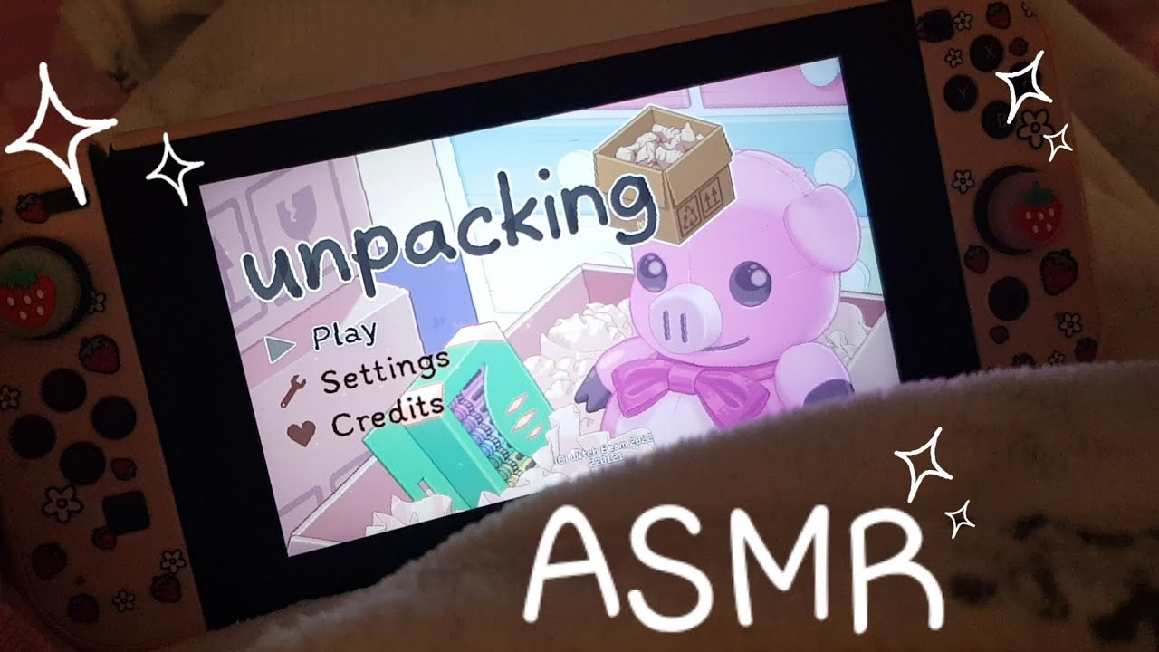 ASMR - Let's play unpacking 📦🧚🏼‍♀️ Cosy Nintendo Switch and camera tapping with soft spoken chat!