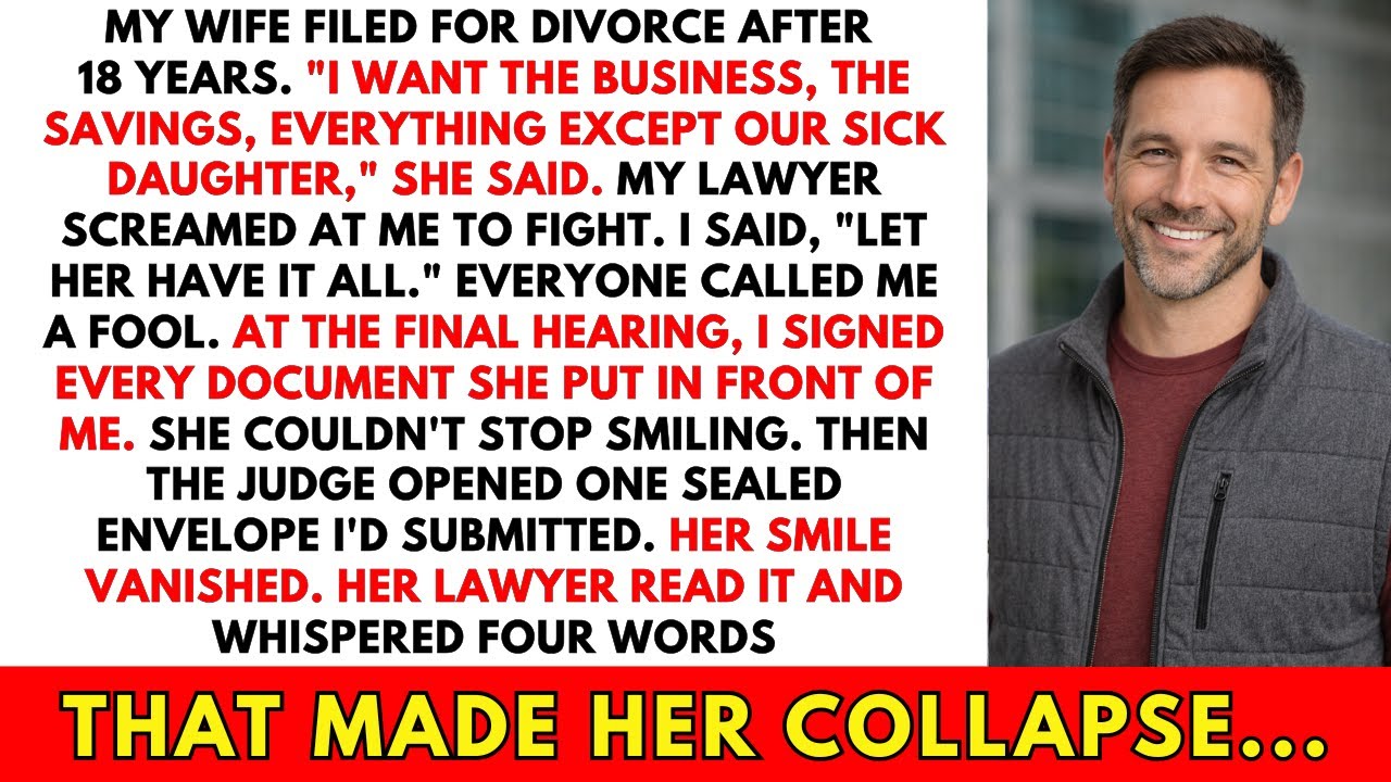 My Lawyer Begged Me To Fight. I Signed Everything Away. Her Smile Vanished When The Judge Opened It