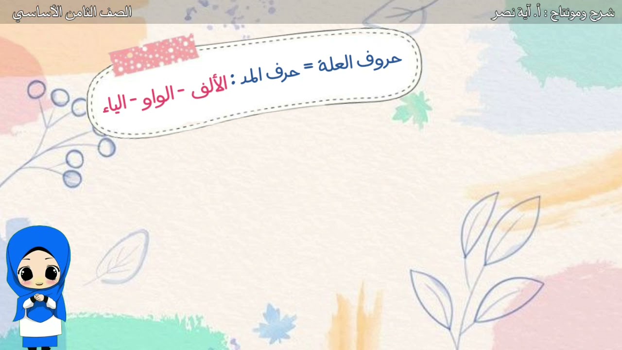 أخطاء شائعة في كتابة الفعل المضارع معتل الآخر -  الصف الثامن